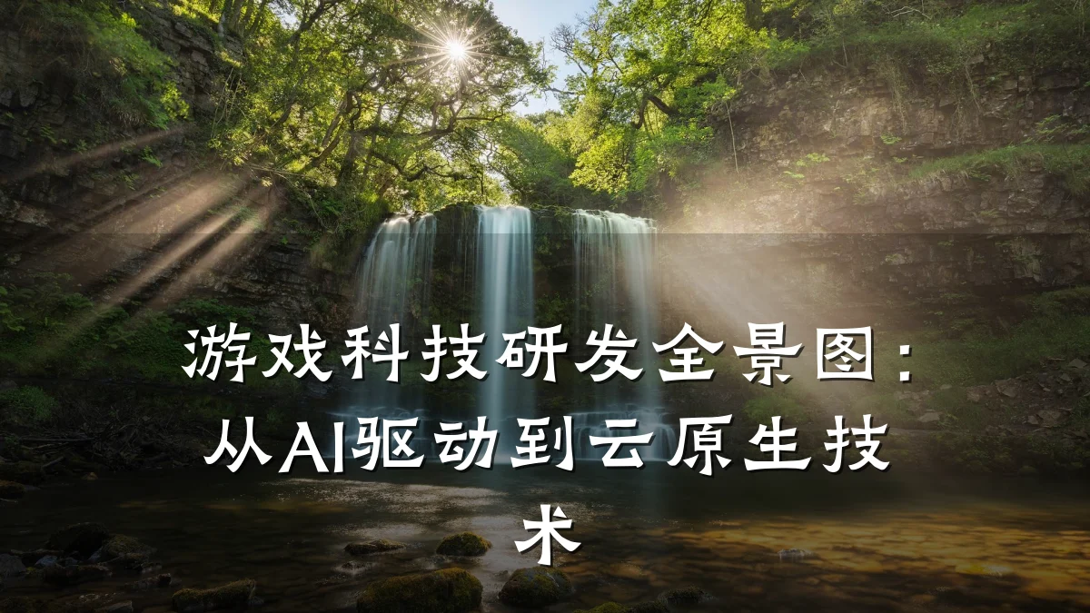 游戏科技研发全景图:从AI驱动到云原生技术