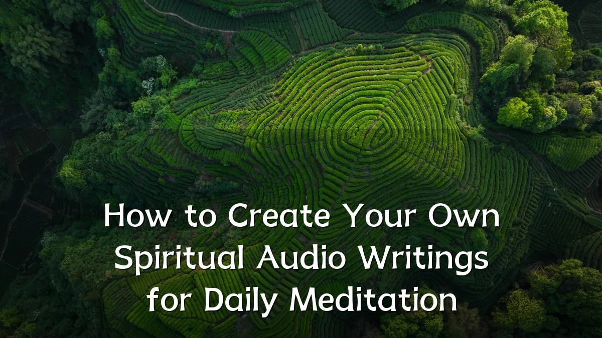 How to Create Your Own Spiritual Audio Writings for Daily Meditation
