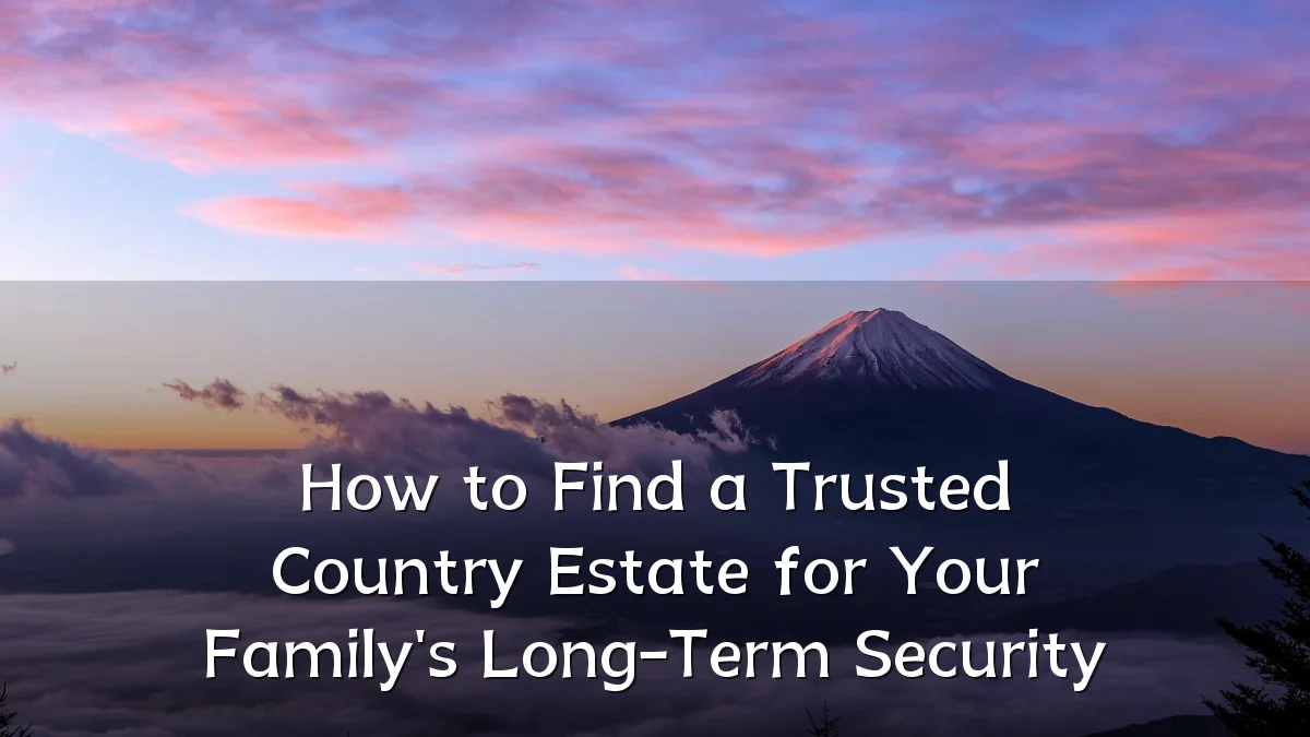 How to Find a Trusted Country Estate for Your Family's Long-Term Security