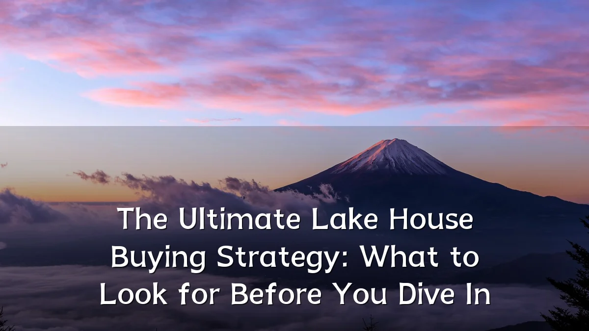 The Ultimate Lake House Buying Strategy: What to Look for Before You Dive In