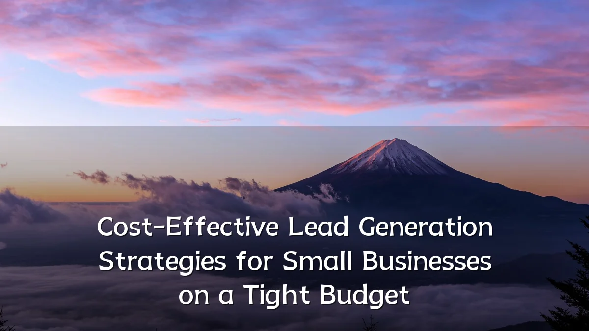 Cost-Effective Lead Generation Strategies for Small Businesses on a Tight Budget