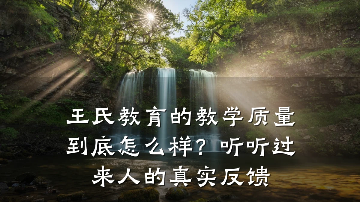 王氏教育的教学质量到底怎么样？听听过来人的真实反馈
